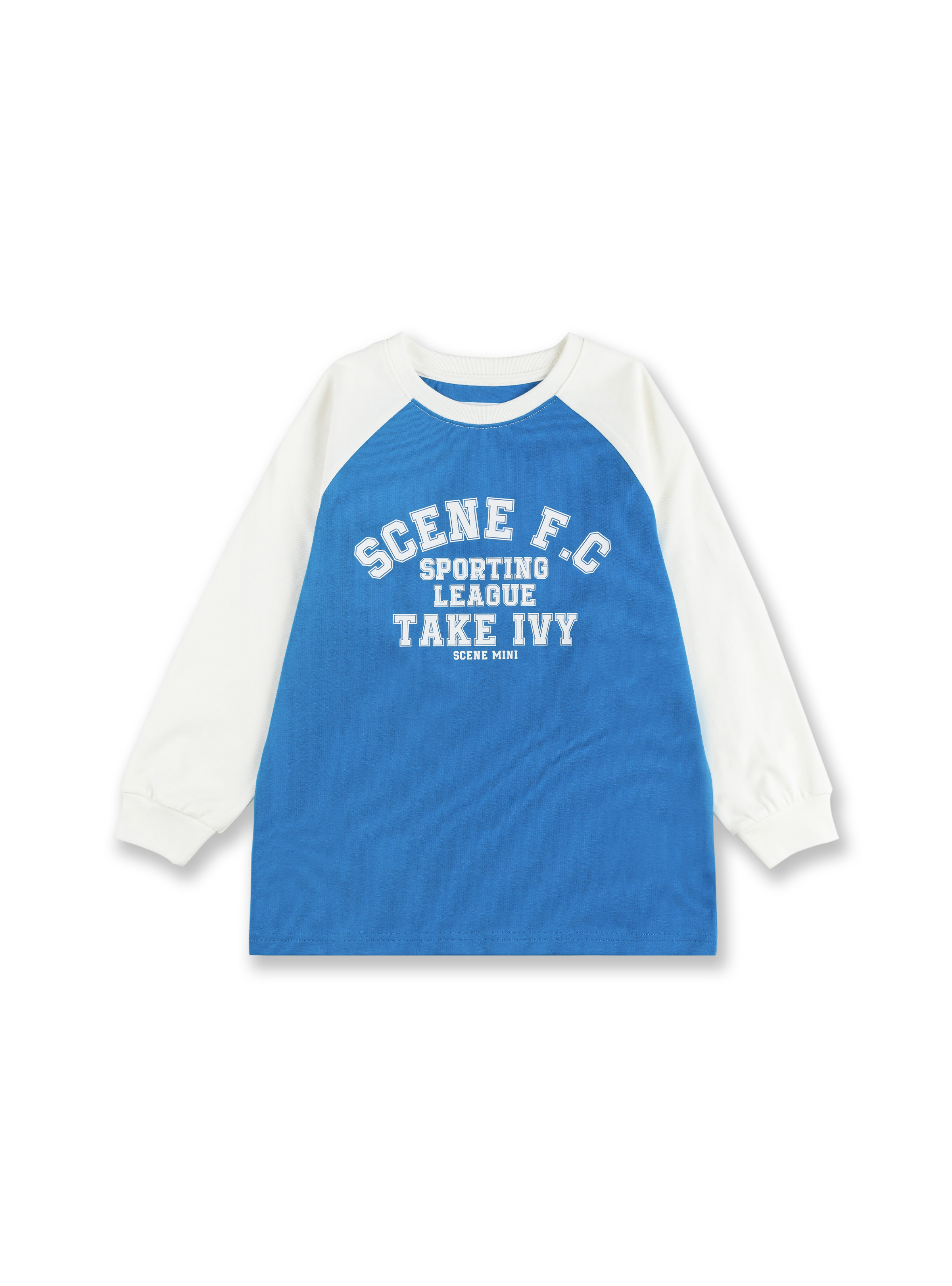 KID TAKE IVY LONG TEE // BLUE & WHITE