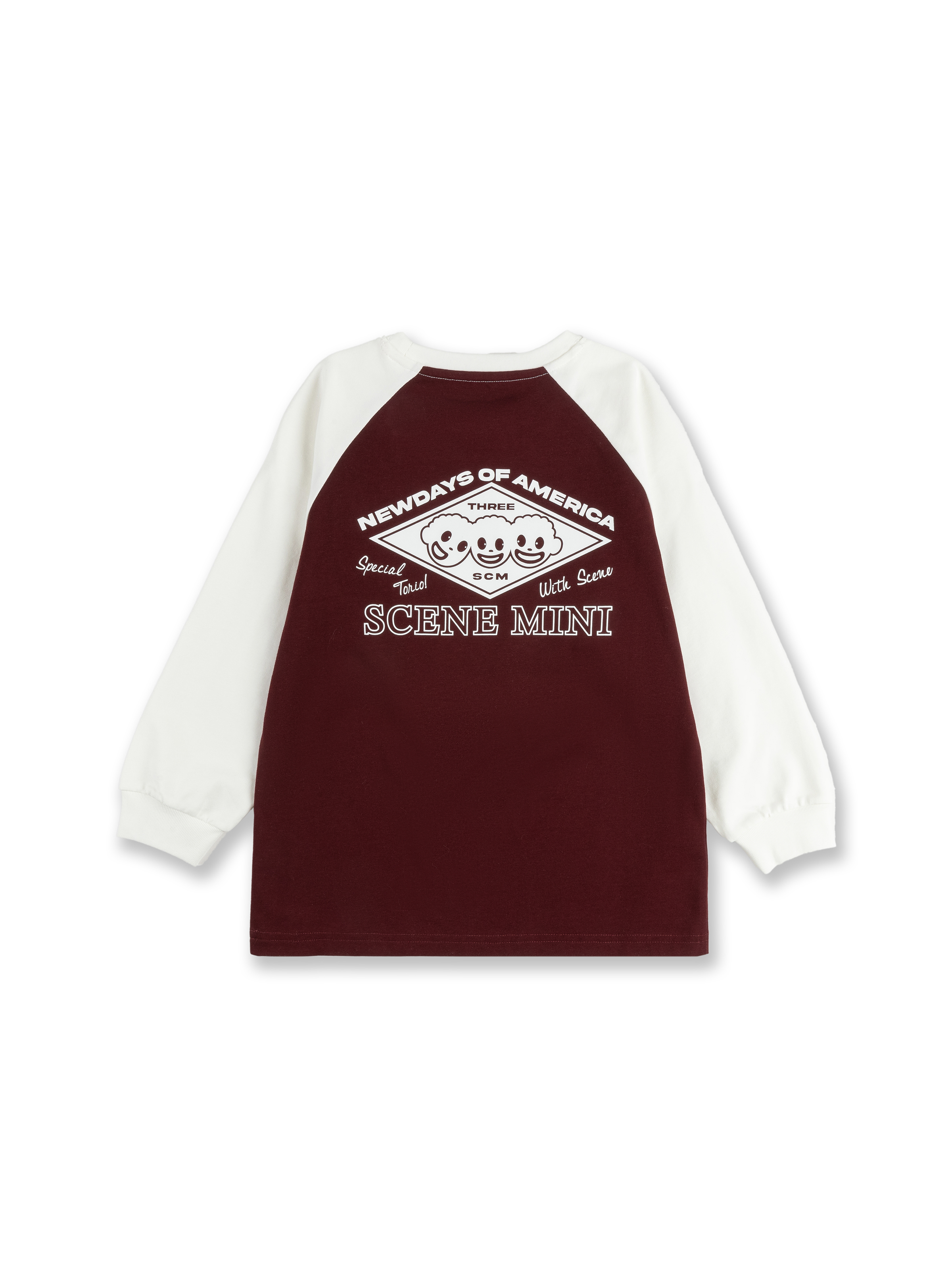 KID SCENE MINI LONG TEE // RED & WHITE