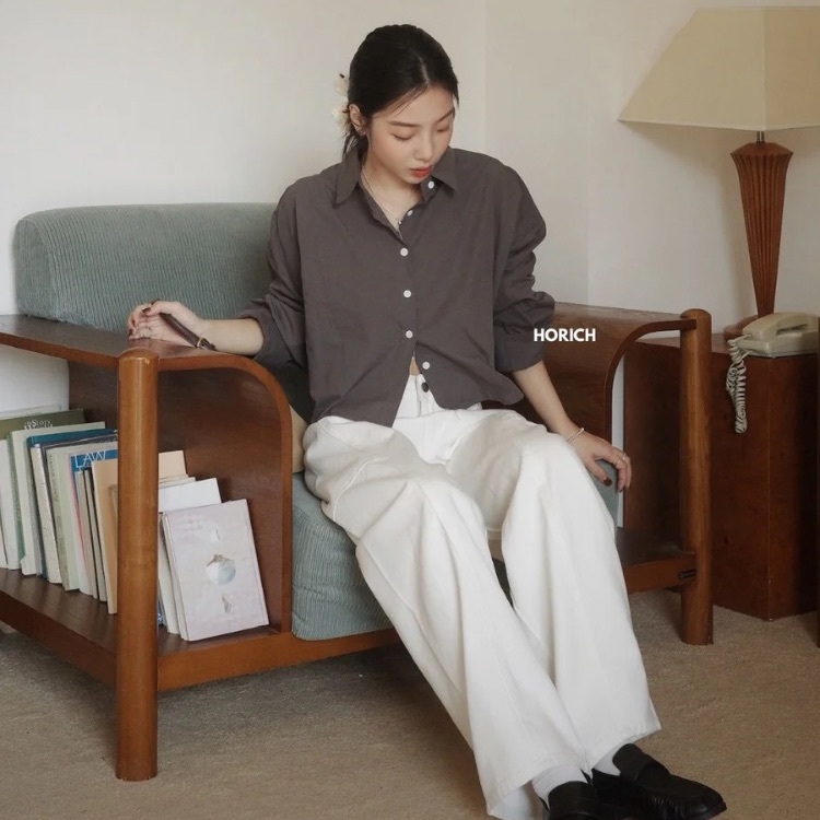 𝗗𝗲𝗰.𝟮𝟯 / 2838-短版挺襯衫(7色) / 鐵灰