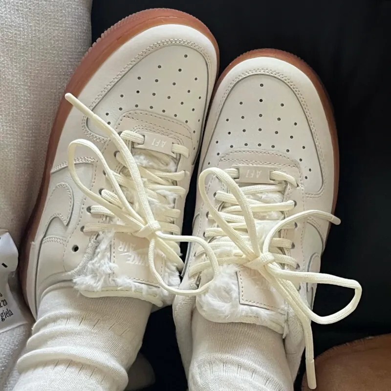 【現貨】Nike W Air Force 1 美拉德 焦糖牛奶 牛奶糖 復古 絨毛