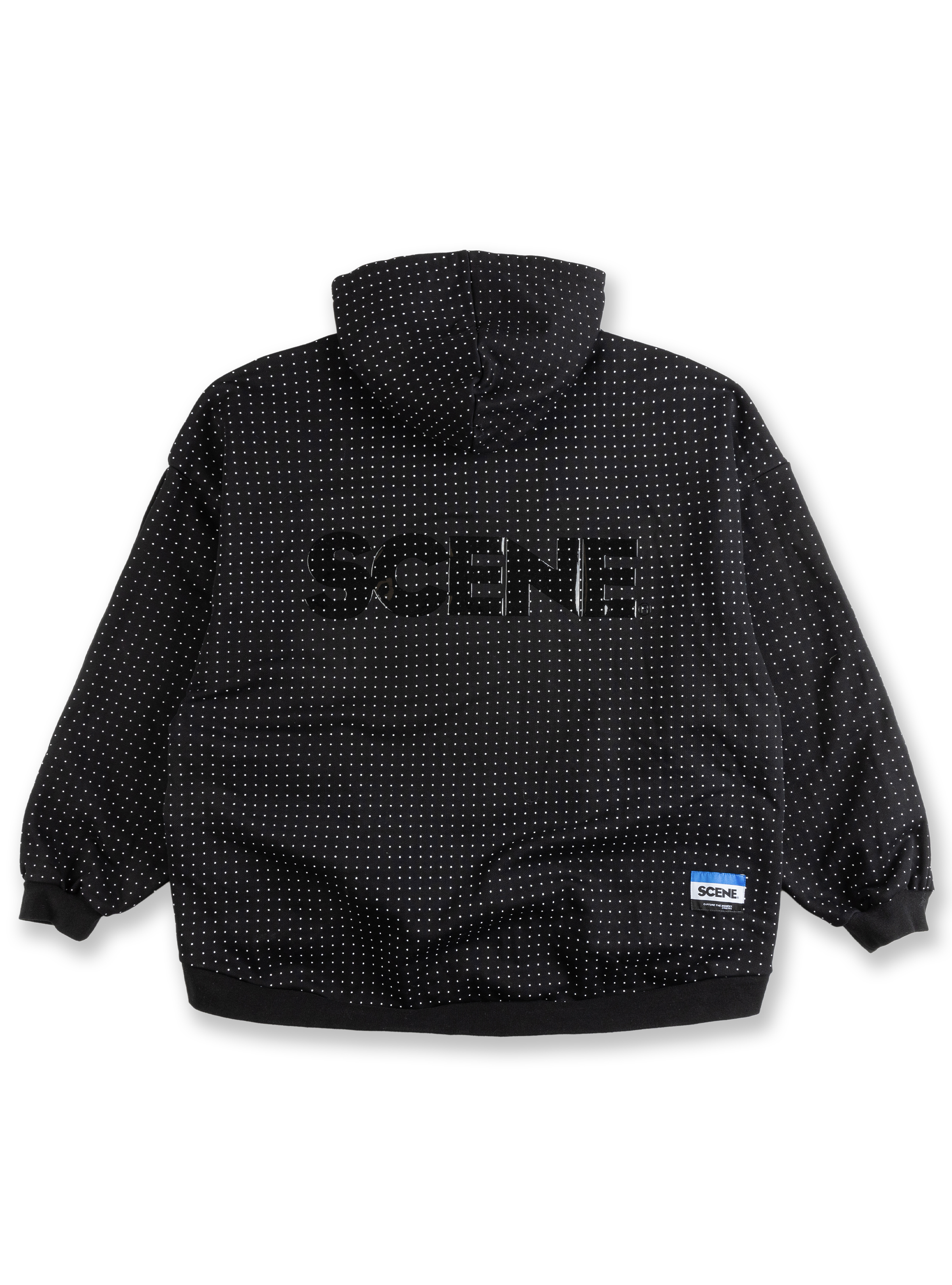 ZIP UP HODDIE_DOT  // BLK