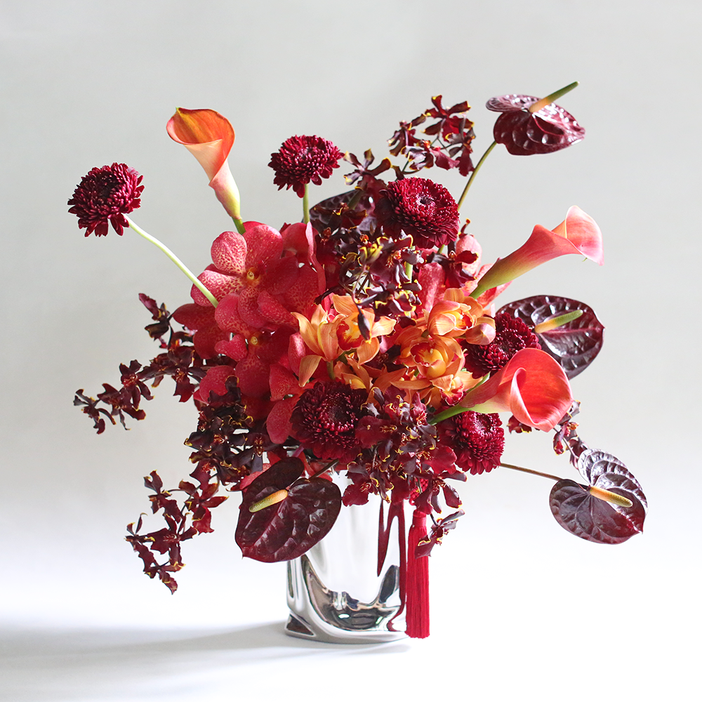 【赭色】春節盆花