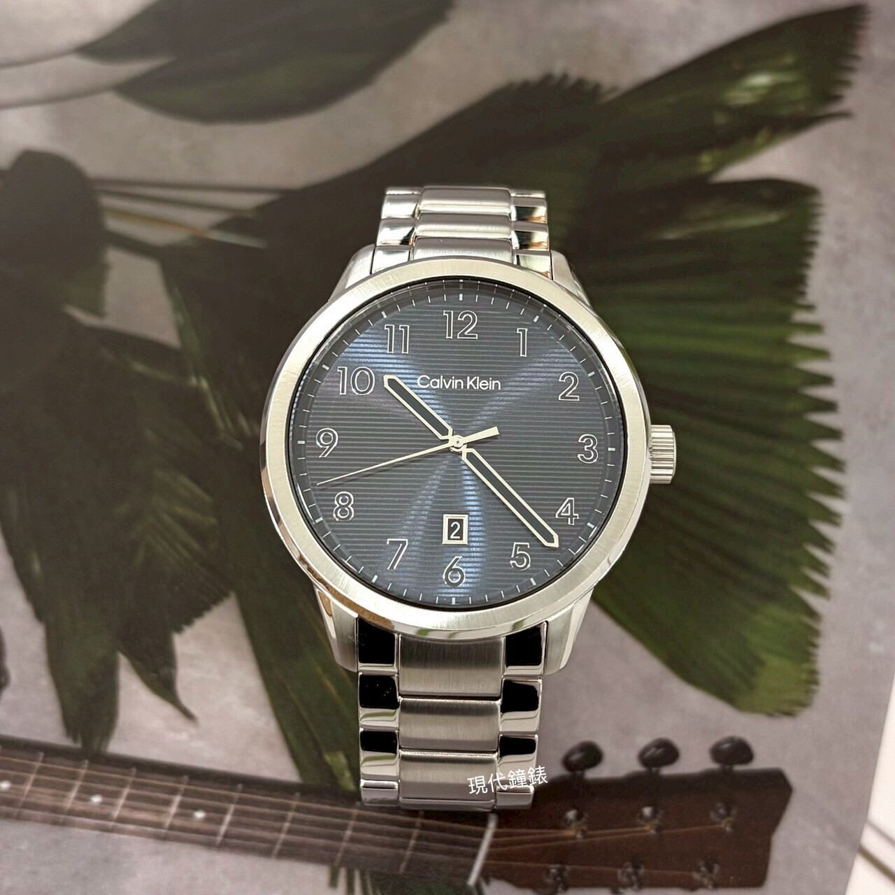 【CALVIN KLEIN】面板線條鋼帶款CK25200515 42mm 現代鐘錶