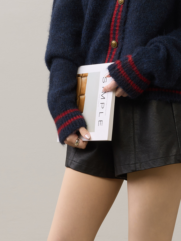 2603 學院復古釦針織外套（9%綿羊毛）