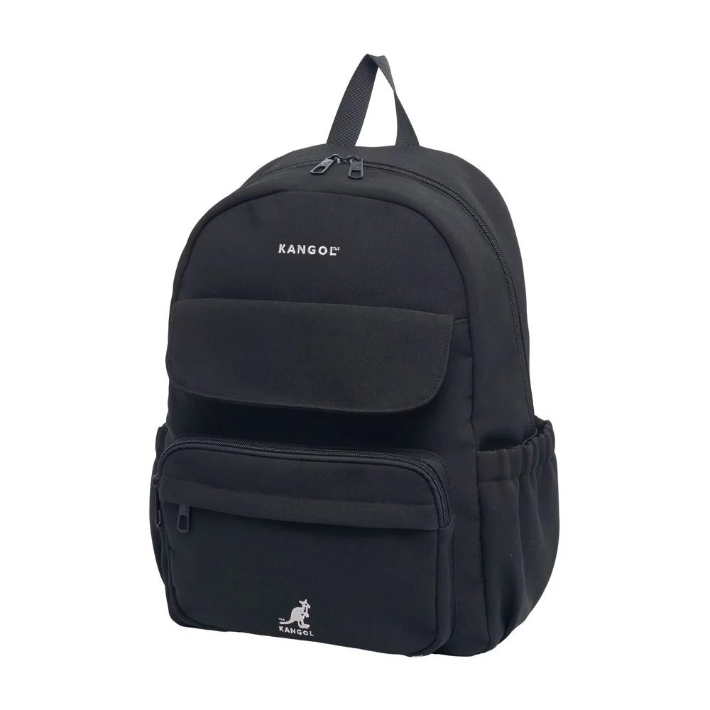 KANGOL 後背包 黑 刺繡LOGO 夾層 休閒 男女 6455174020