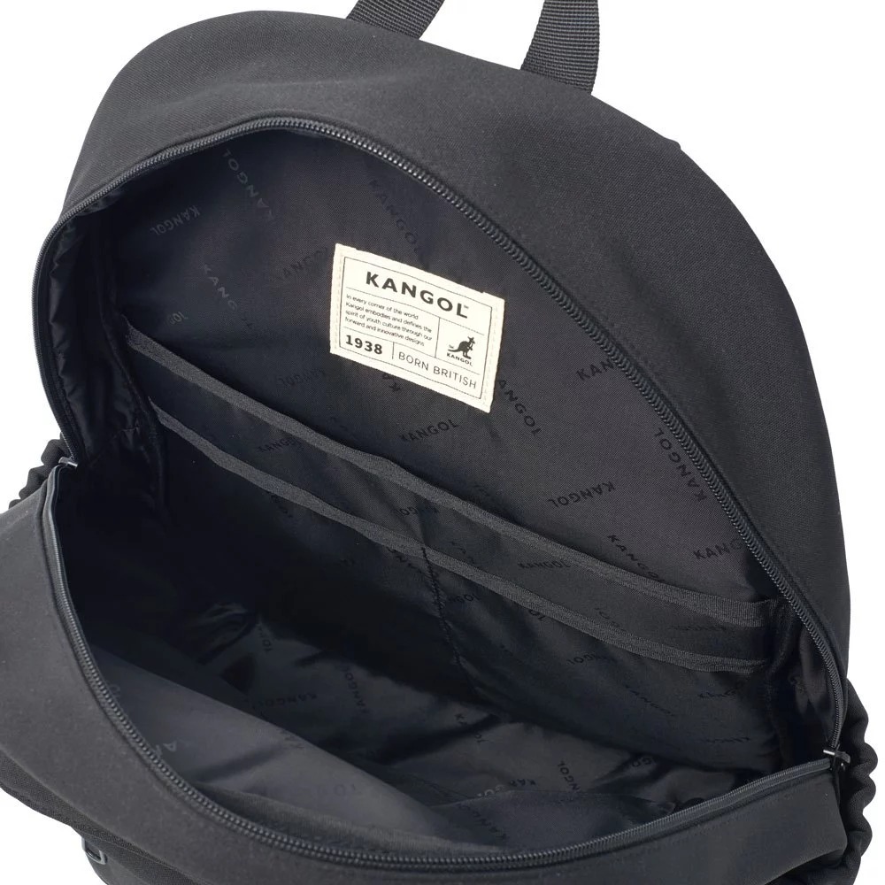 KANGOL 後背包 黑 刺繡LOGO 夾層 休閒 男女 6455174020
