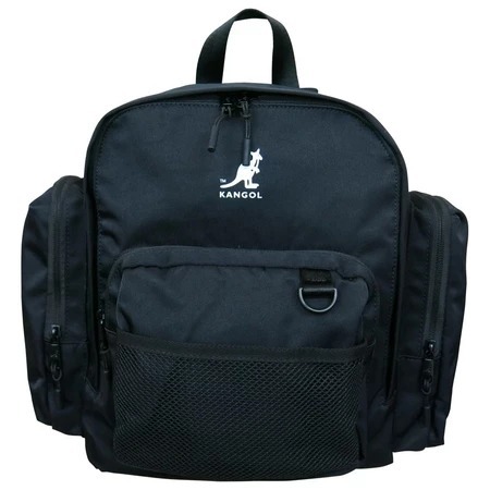 KANGOL 後背包 黑 袋鼠 方形 大容量 6455874020