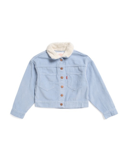 【預購】Q122206 LEVIS 大童女童外套 (淺色牛仔布)