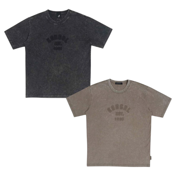 KANGOL 短袖 碳灰 卡其綠 水洗 復古 短T 上衣 中性 6525102710 6525102732
