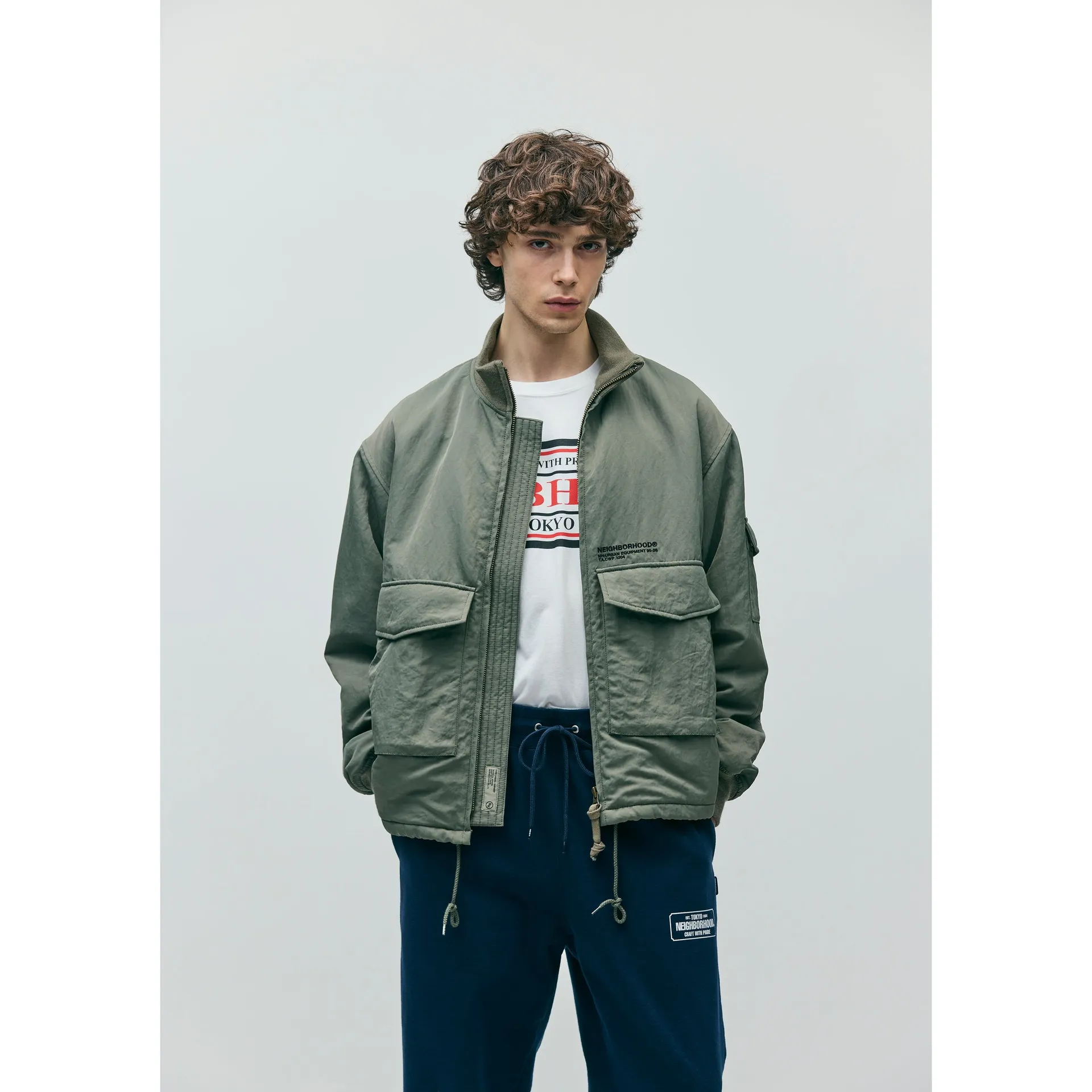 [Instock] NEIGHBORHOOD FW25 G-8 FLIGHT JACKET | ( BLACK / OLIVE )