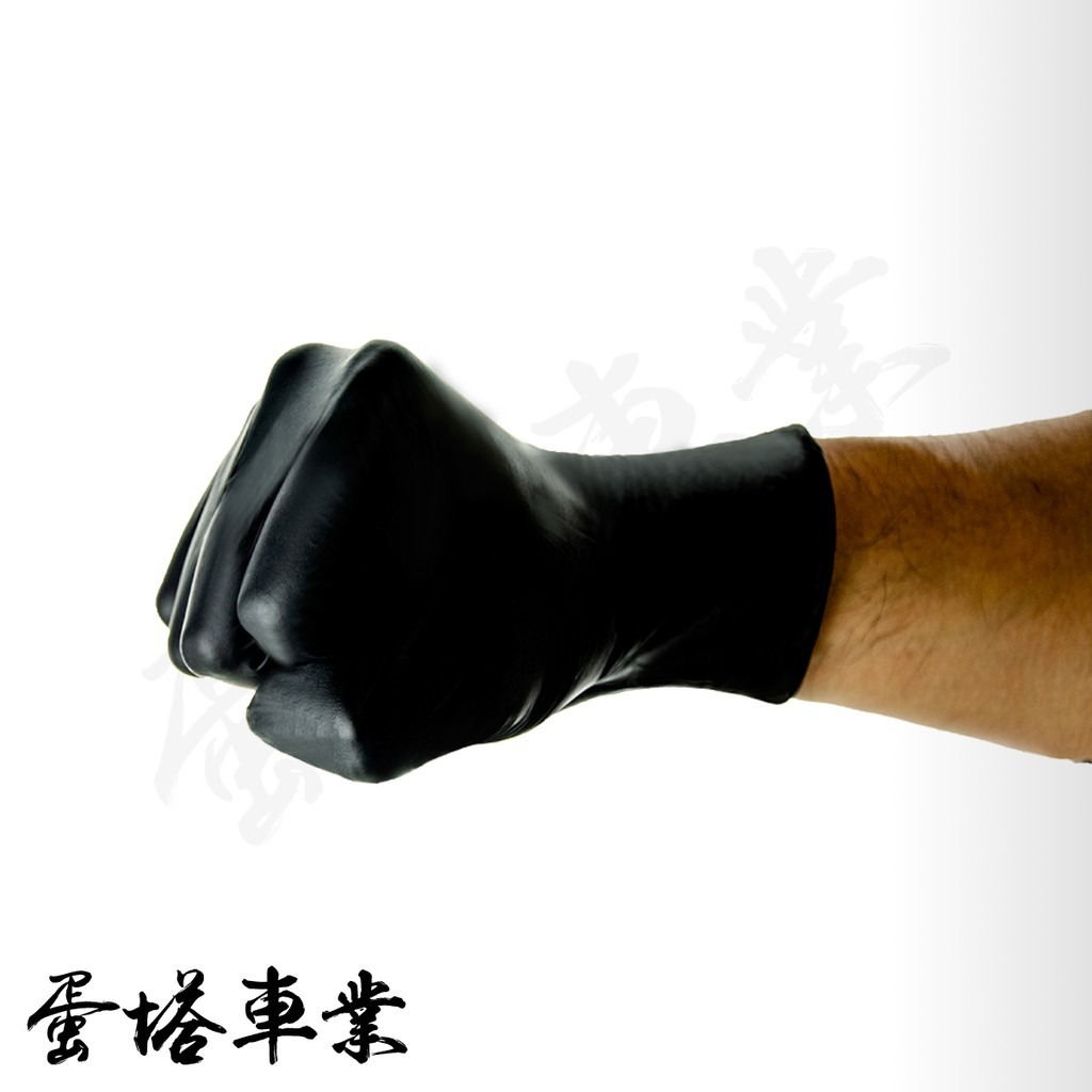 黑色橡膠手套100只(一盒) 無粉 專業汽車美 美容手套