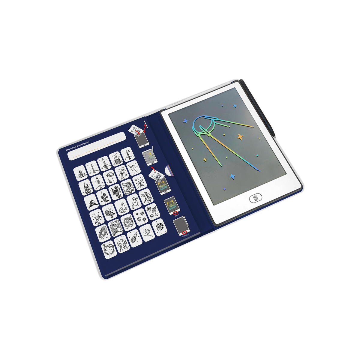 Kidywolf kidydraw-mini drawingpad 30 galaxie