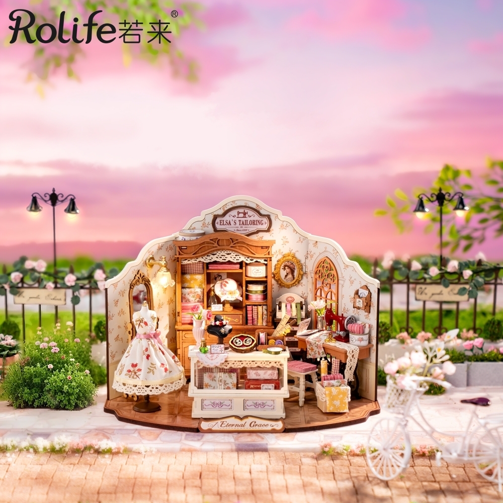 DIY袖珍小屋_【DG178】Rolife若來_愛爾莎的裁縫店