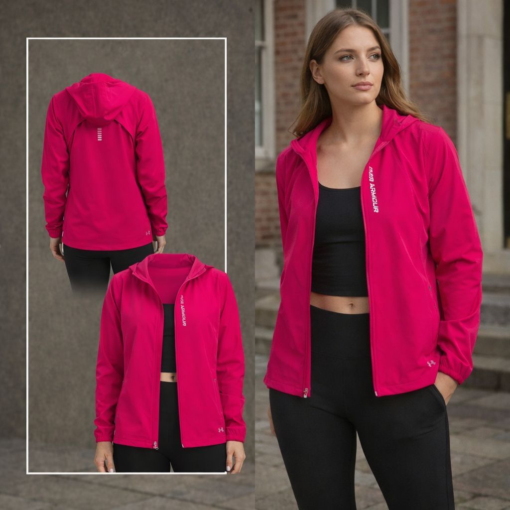 【預購】Q122201 UNDER ARMOUR 女裝紫紅色Out Run The Storm 衝鋒衣