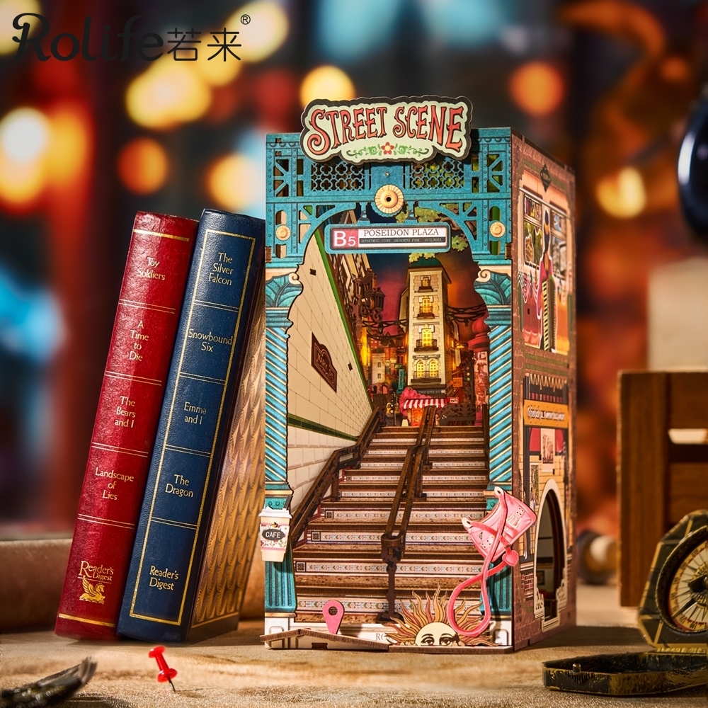 DIY袖珍小屋_【TGB13】Rolife若來_立體創意書立系列_ 街角漫遊