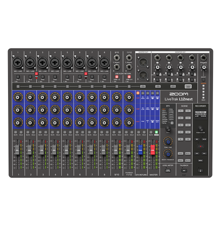 ZOOM LiveTrak L12next：旗艦級32-bit Float 數位混音錄音機、專業多人監聽