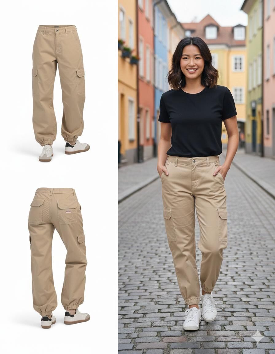 【預購】TRUE RELIGION Q122204 女裝石灰華色 Bobbi 寬鬆工裝慢跑褲