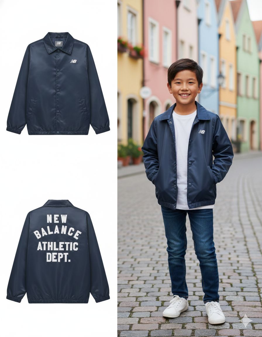 【預購】Q122207 NEW BALANCE 海軍藍大童外套