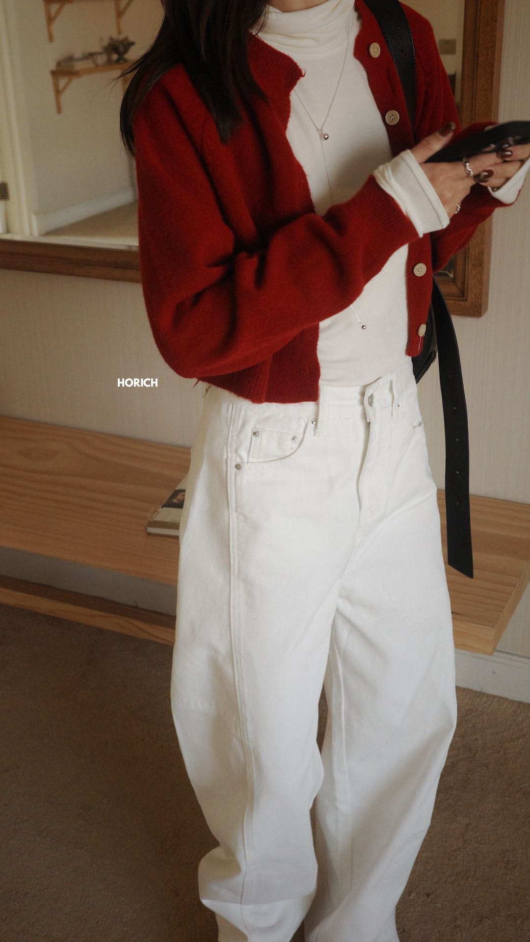 𝗗𝗲𝗰.𝟮𝟯 / 8006-選色障礙短版圓領排釦針織外套(5色) /紅色