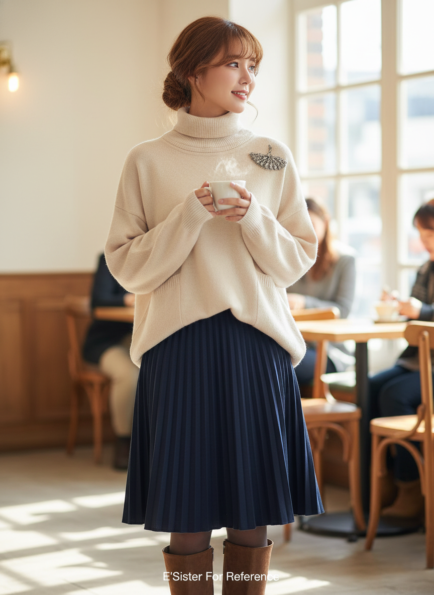 韓系慵懶風寬鬆口袋針織上衣 C53