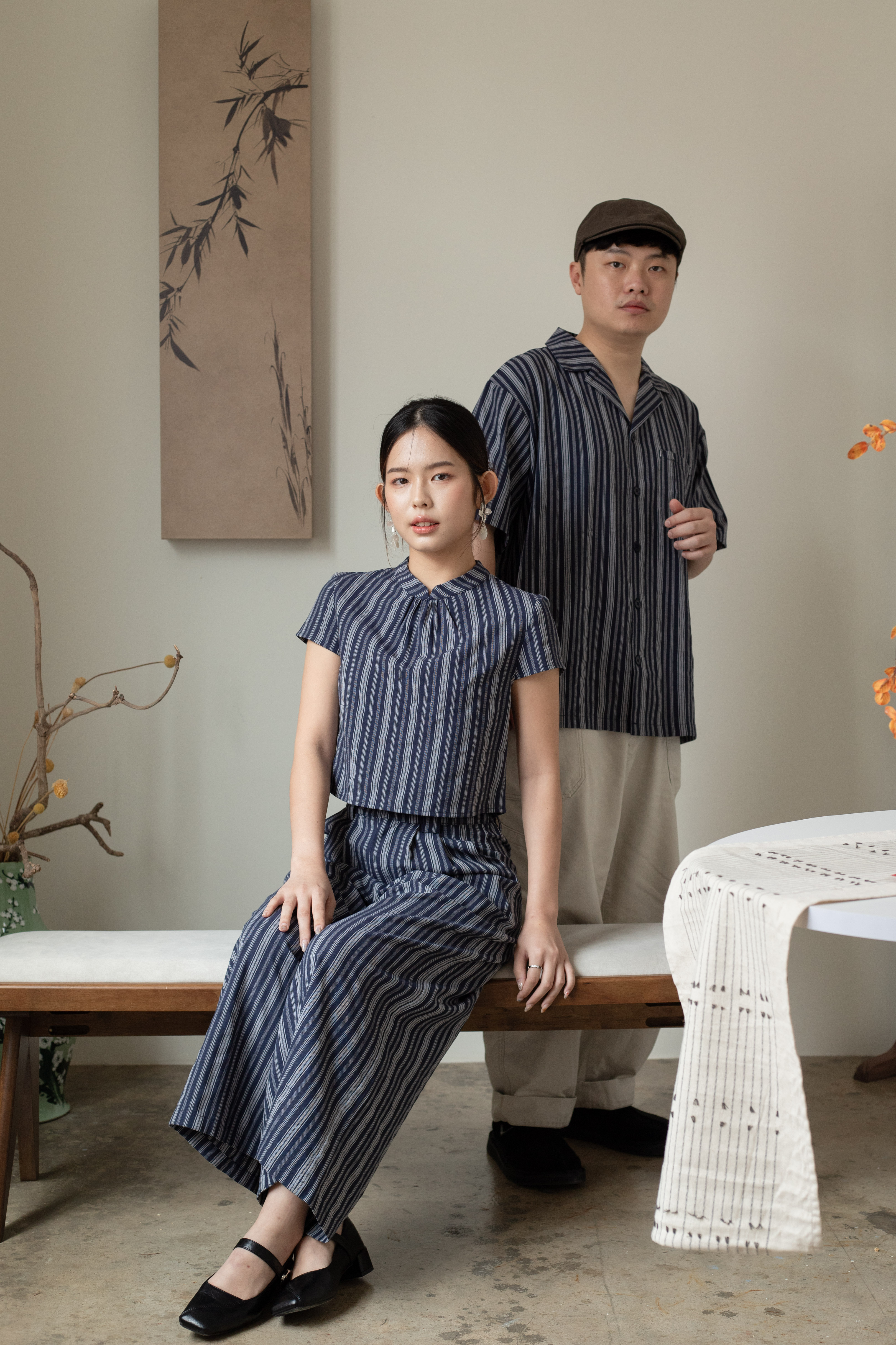 Luo Yi Cheongsam Top Navy -2594BSNAV