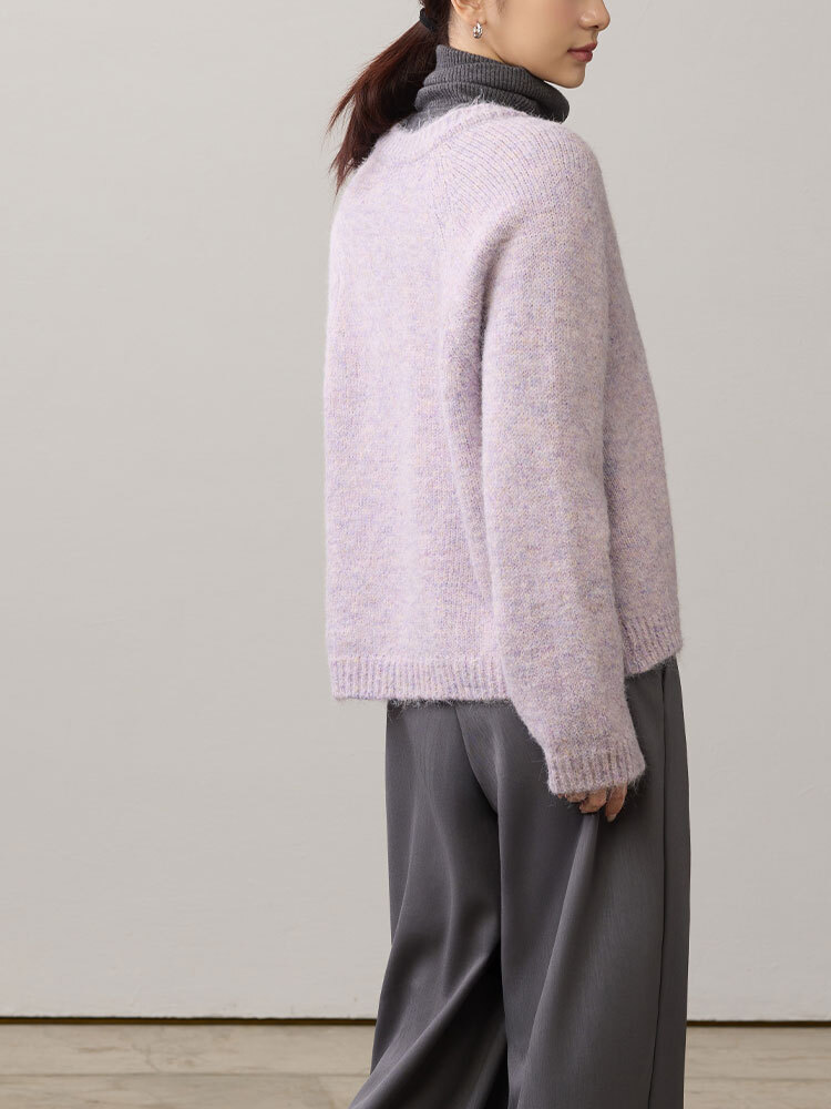 可愛混彩針織外套（11%羊毛）