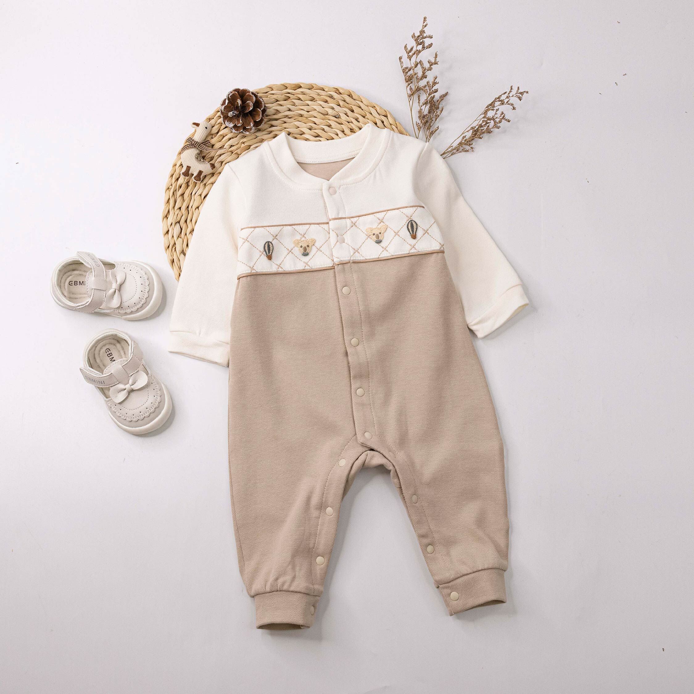 純淨系列【T3086】無尾熊與熱氣球布貼連身衣