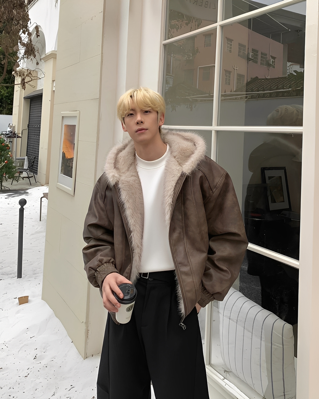 秋冬 復古 Cleanfit 雕毛 皮外套