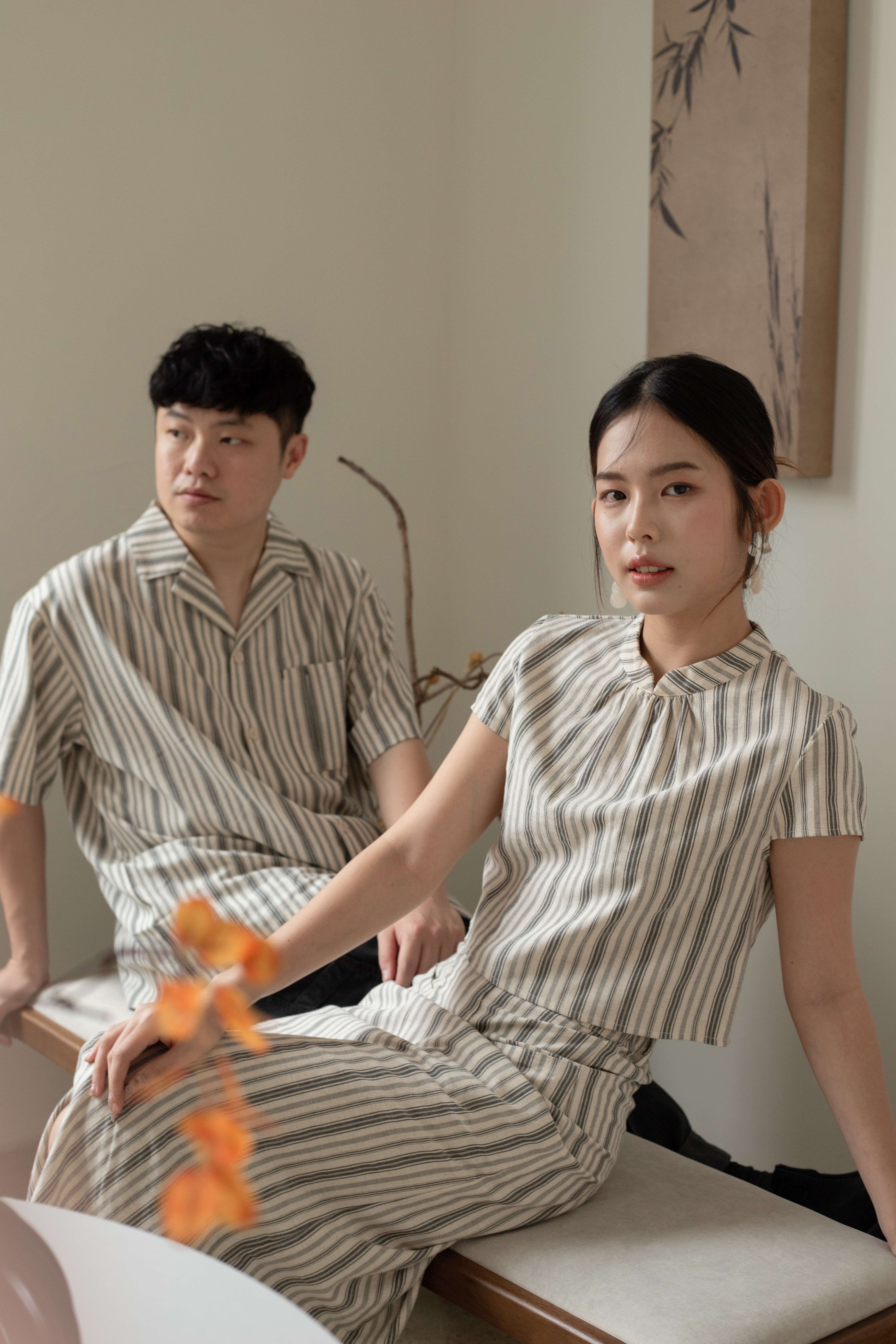 Luo Yi Cheongsam Top Beige -2594BSBEI