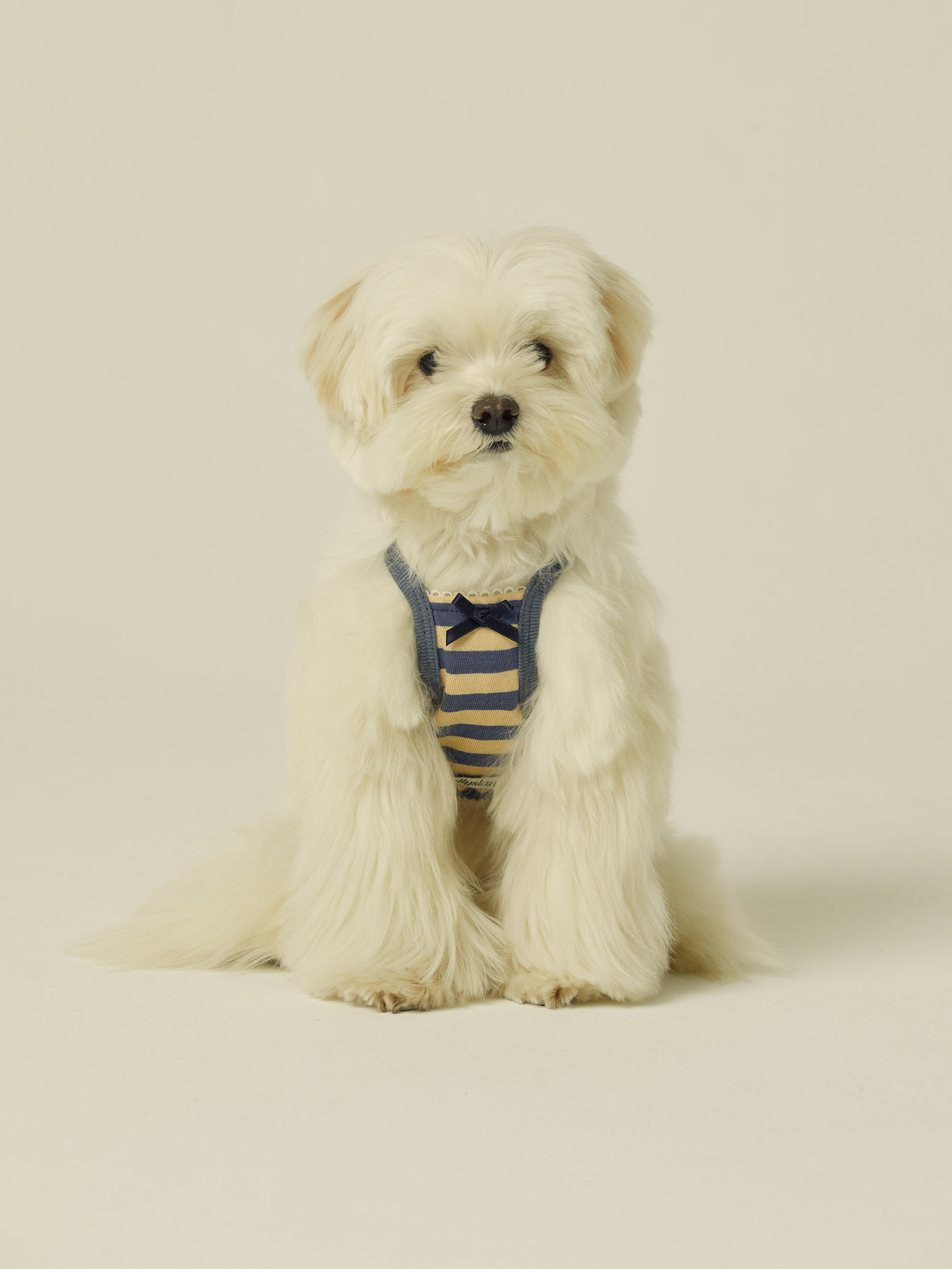 The Sallyslaw 復古泰迪熊刺繡上衣_午夜藍