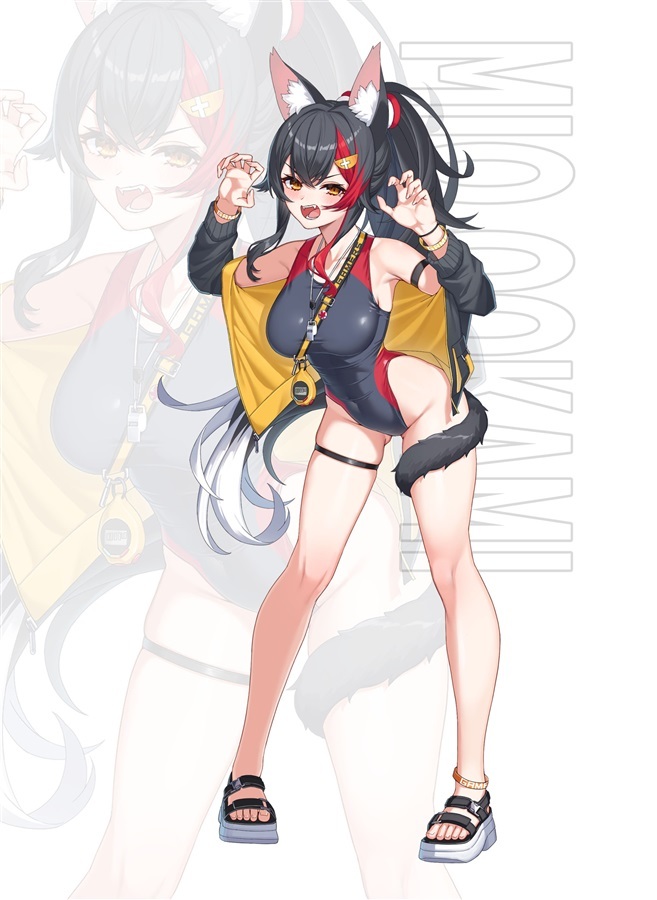 C107「同人代購」「Melonbooks代購」#大神ミオ　競泳水着　アクリルスタンド【特典付】