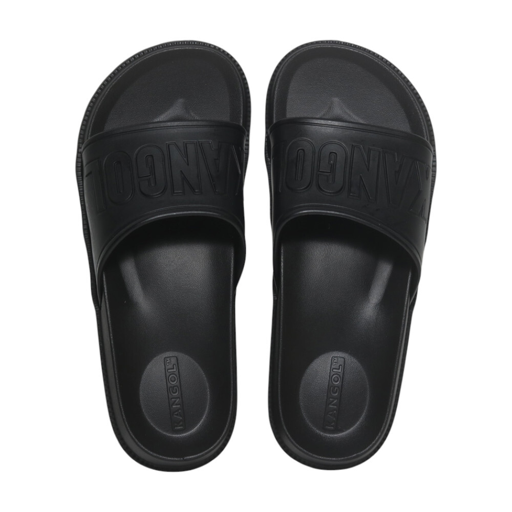 KANGOL 拖鞋 黑 立體LOGO 防水拖鞋 男女 6355162120