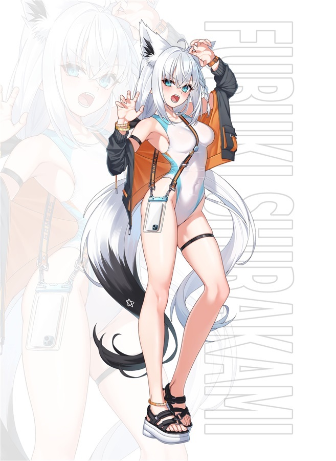 C107「同人代購」「Melonbooks代購」白上フブキ　競泳水着　アクリルスタンド