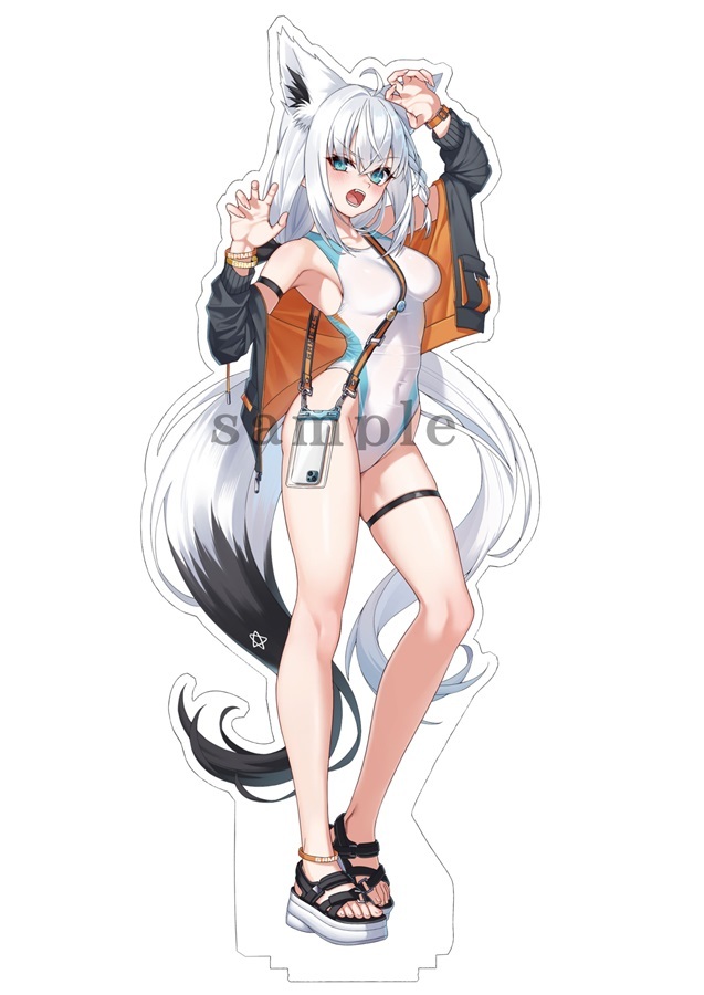 C107「同人代購」「Melonbooks代購」白上フブキ　競泳水着　アクリルスタンド