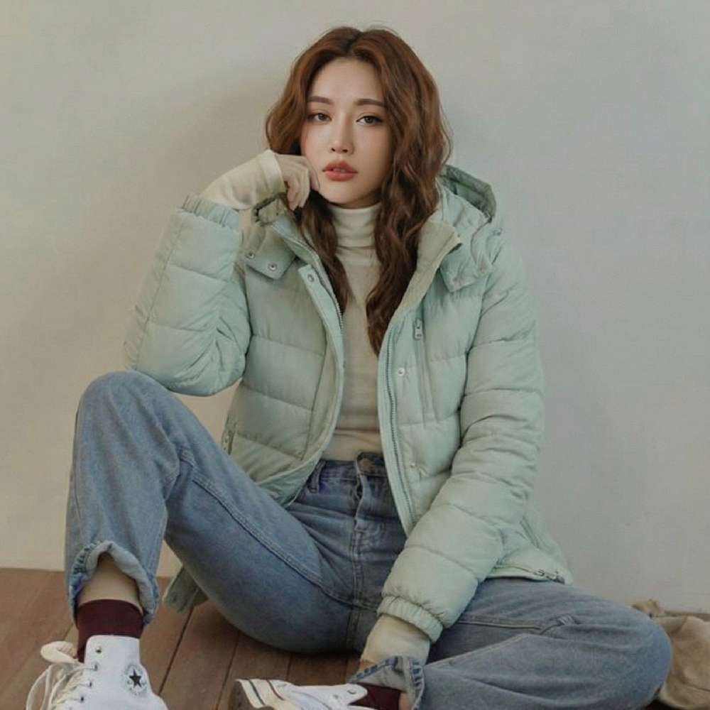 蓄熱雲絲絨外套-莫迪綠