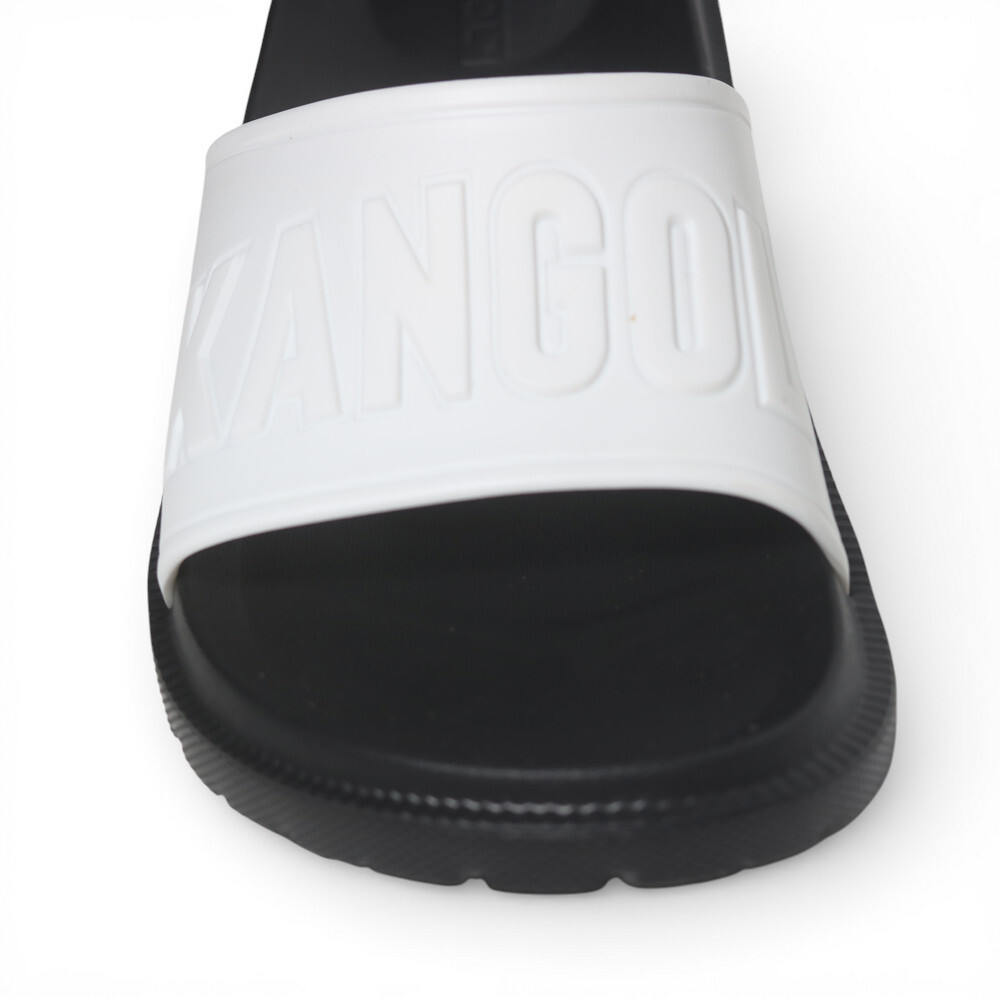 KANGOL 拖鞋 白黑 立體LOGO 防水拖鞋 男女 6355162100