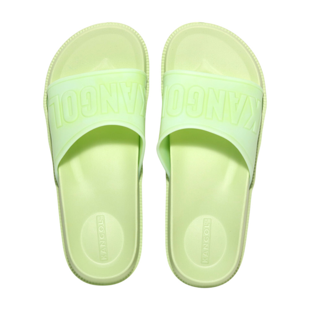 KANGOL 拖鞋 綠 立體LOGO 防水拖鞋 男女 6355162171