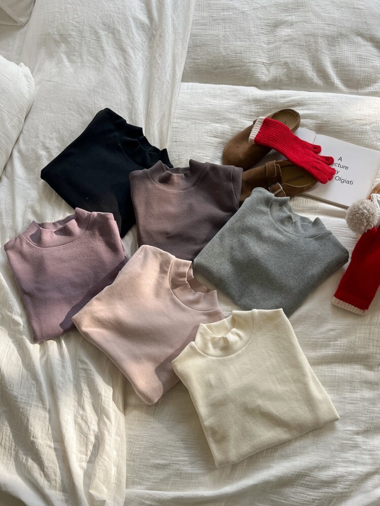 純色百搭立領內搭衣(90-170)