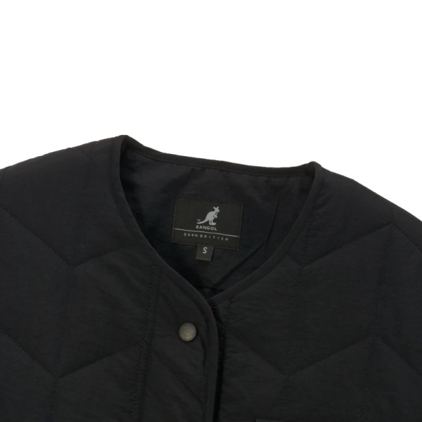 KANGOL 外套 黑 軍綠 鋪棉 格紋外套 女 6452144120 6452144170