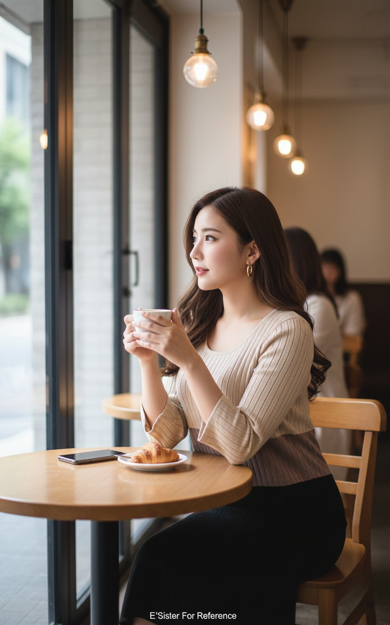 簡約羅紋針織長版顯瘦洋裝 C57