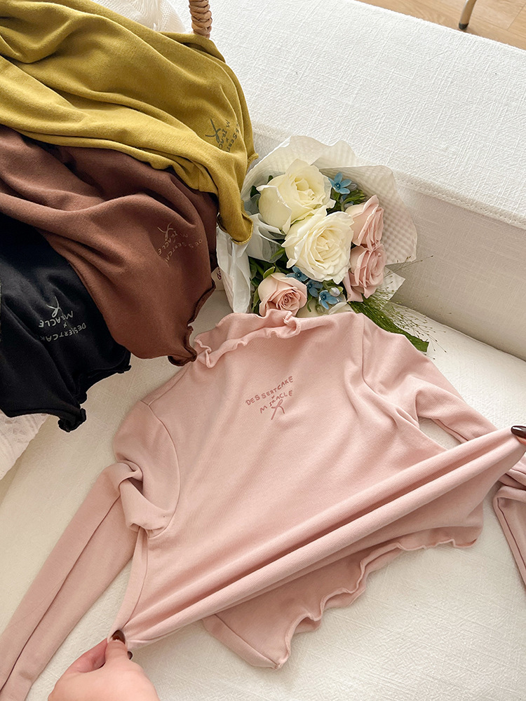 花邊印字蝴蝶結內搭衣(90-170)