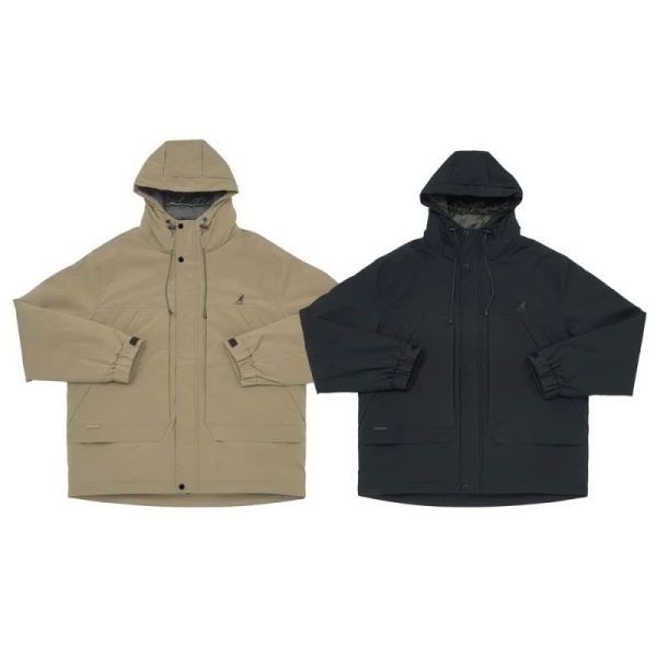 KANGOL 外套 黑 卡其 連帽工裝 鋪棉 保暖外套 中性 6455144020 6455144030