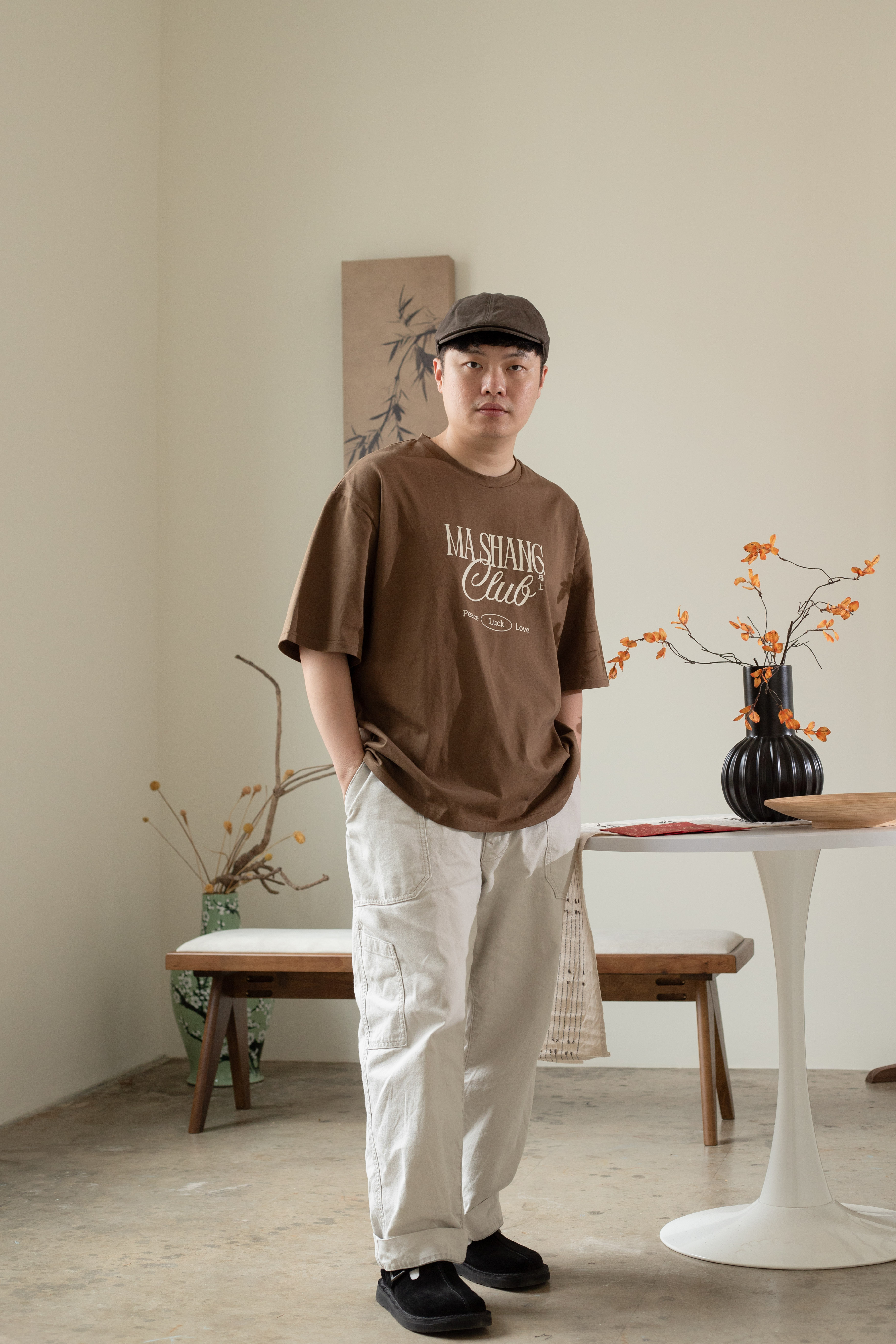 Mashang Club [马上好运]  CNY Unisex Tee Brown -2602TSBRO