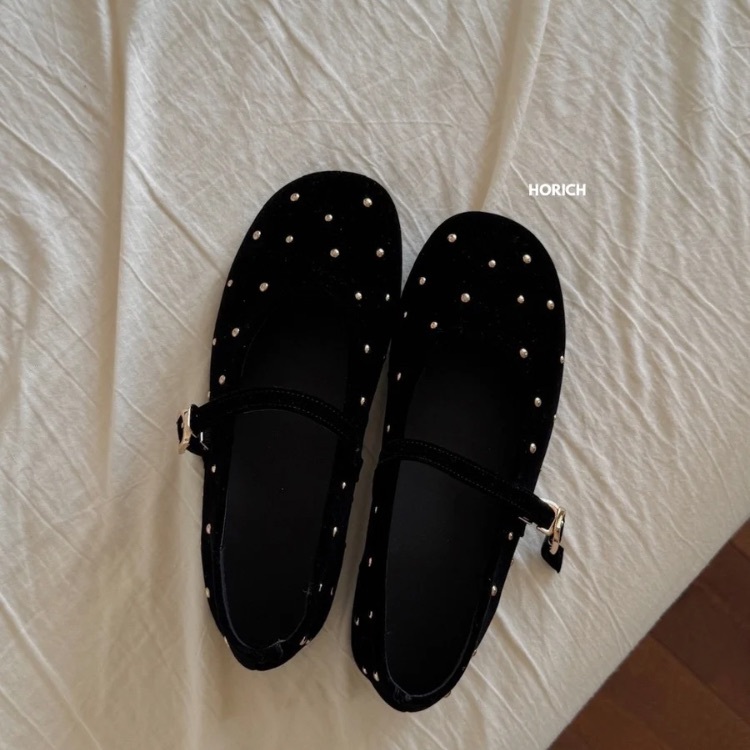 𝗗𝗲𝗰.𝟮𝟯 / D5092-23-金絲絨布瑪莉珍鞋35-40碼 /黑色