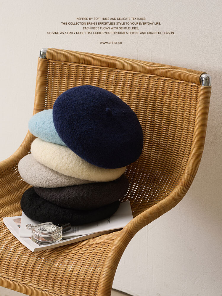 氣質貝蕾帽 (100%羊毛）2502