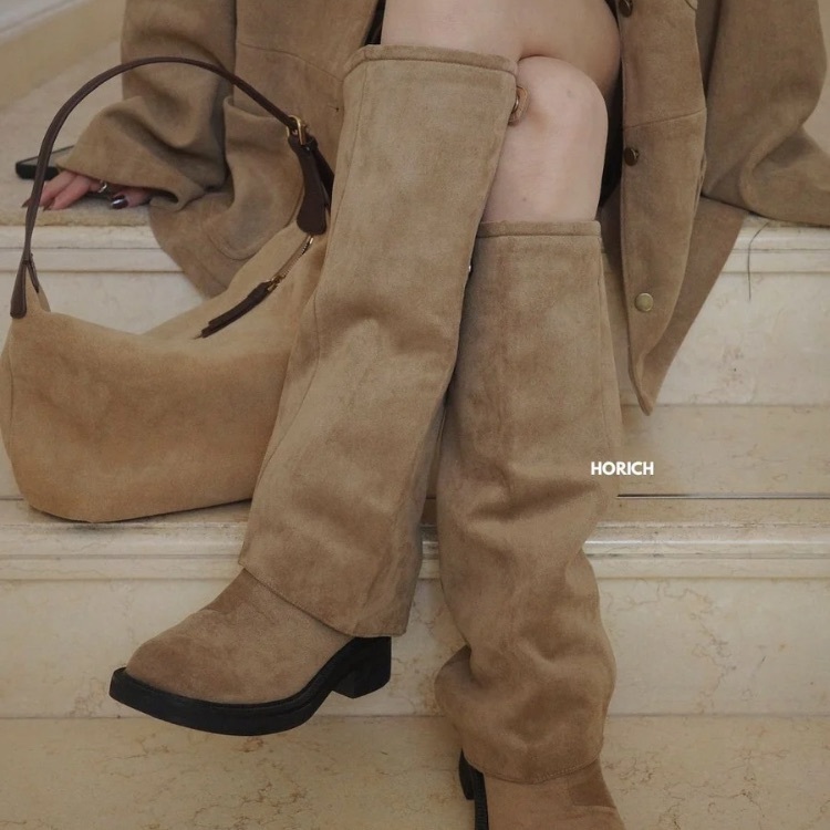 𝗗𝗲𝗰.𝟮𝟯 / N81-1-兩穿麂皮褲管靴35-40 /卡其色