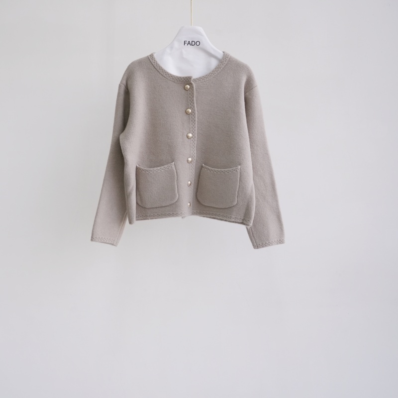 法朵Fado shop｜銀釦口袋針織外套 8124023 四色