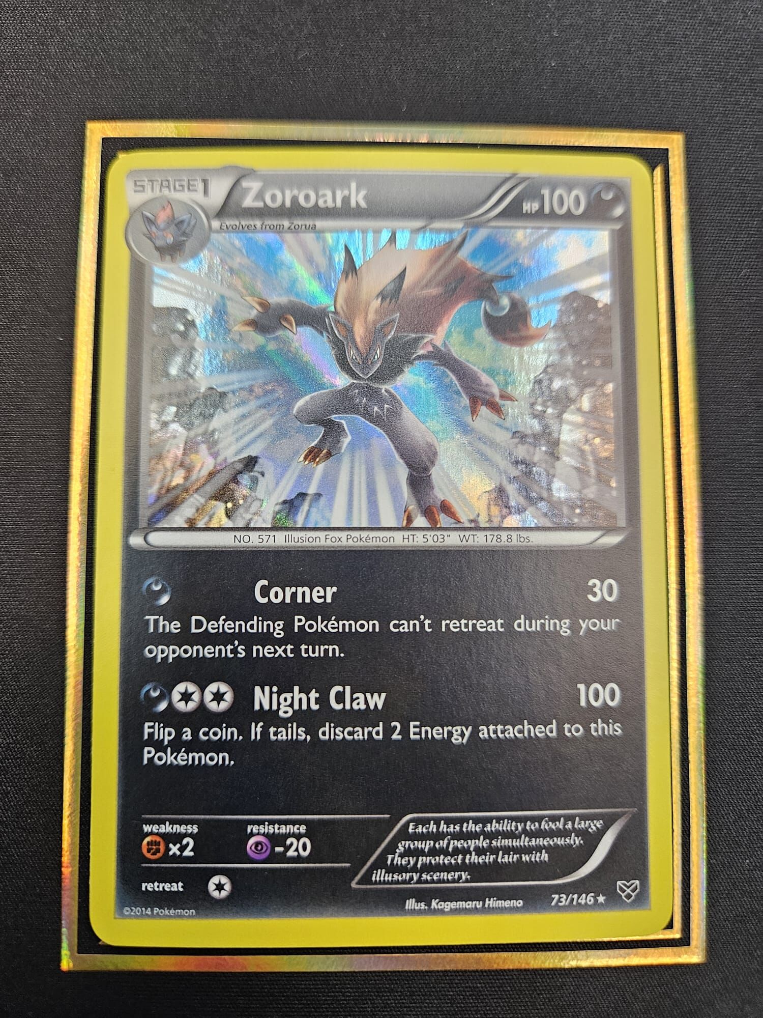 【 73/146 】Zoroark XY Base Set #73 Reverse Holo NM Pokemon