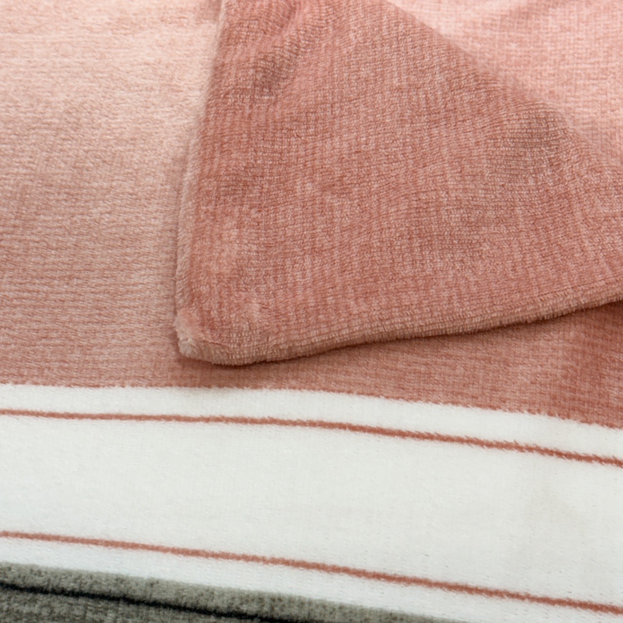 桃絲絨針織｜床包被套組｜漫格粉