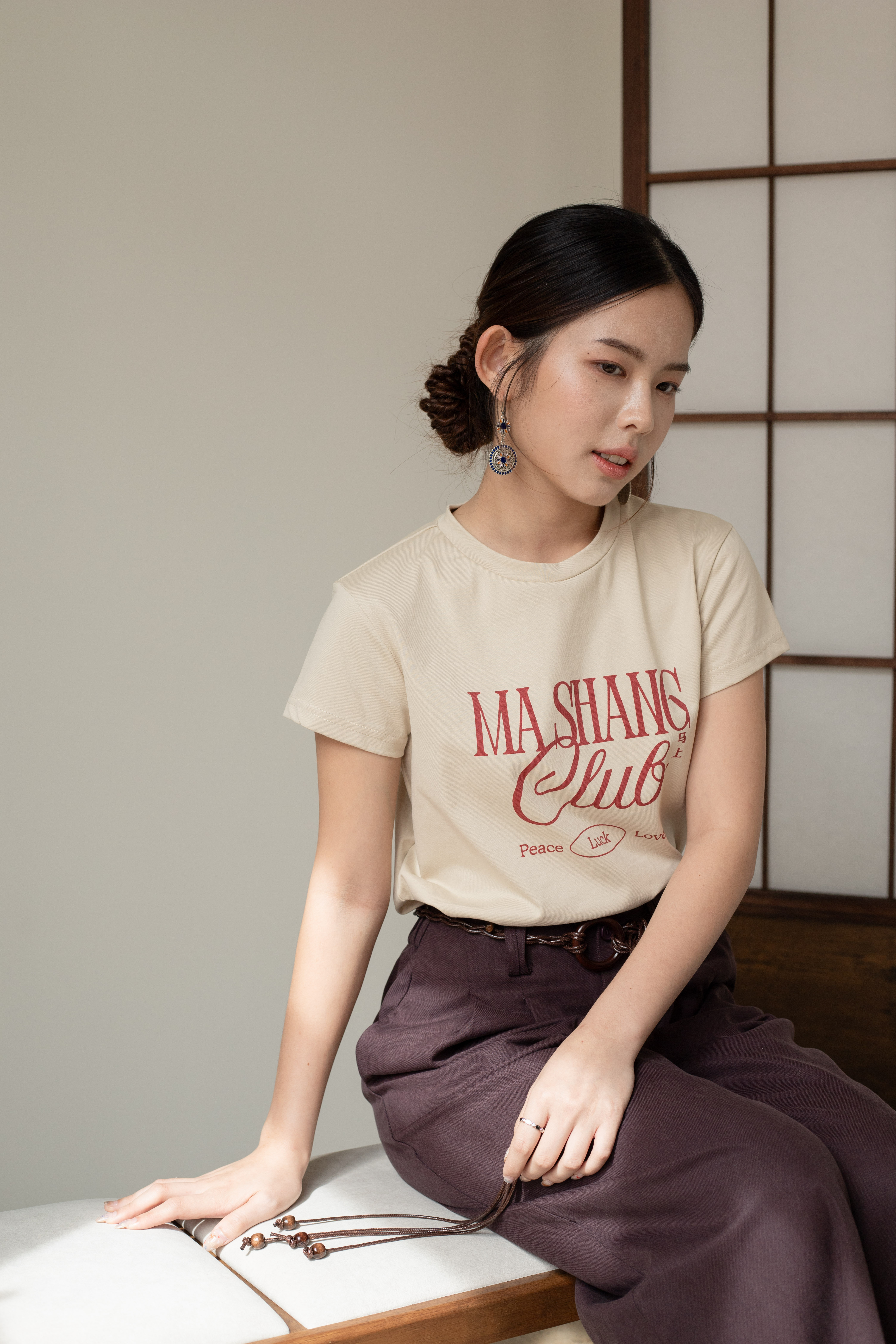 Mashang Club [马上好运] CNY Tee Beige -2601TSBEI